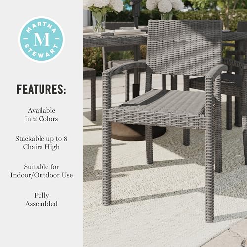 Brown Set of 2 Stackable Patio Armchairs L6349