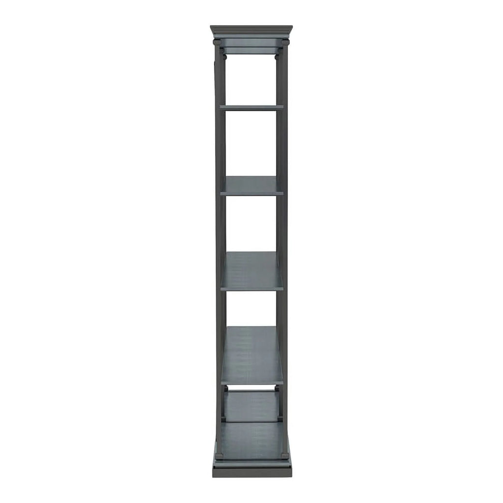 Antique Blue 58-Inch Industrial Metal Bookcase C138431