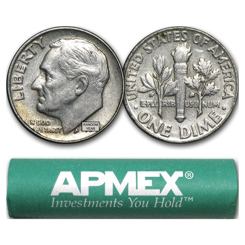 90% Silver Roosevelt Dimes 50-Coin Roll E90019