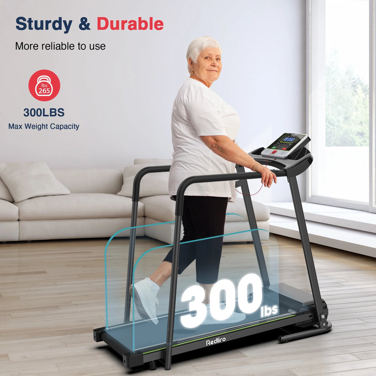 Folding Treadmill Walking Machine 2.25HP 300lbs H6619