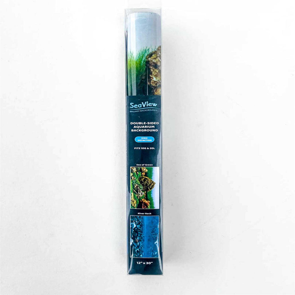 River Rock & Green Aquarium Background Decor W5622