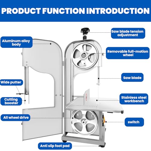 1200W Stainless Steel Meat Band Saw E636