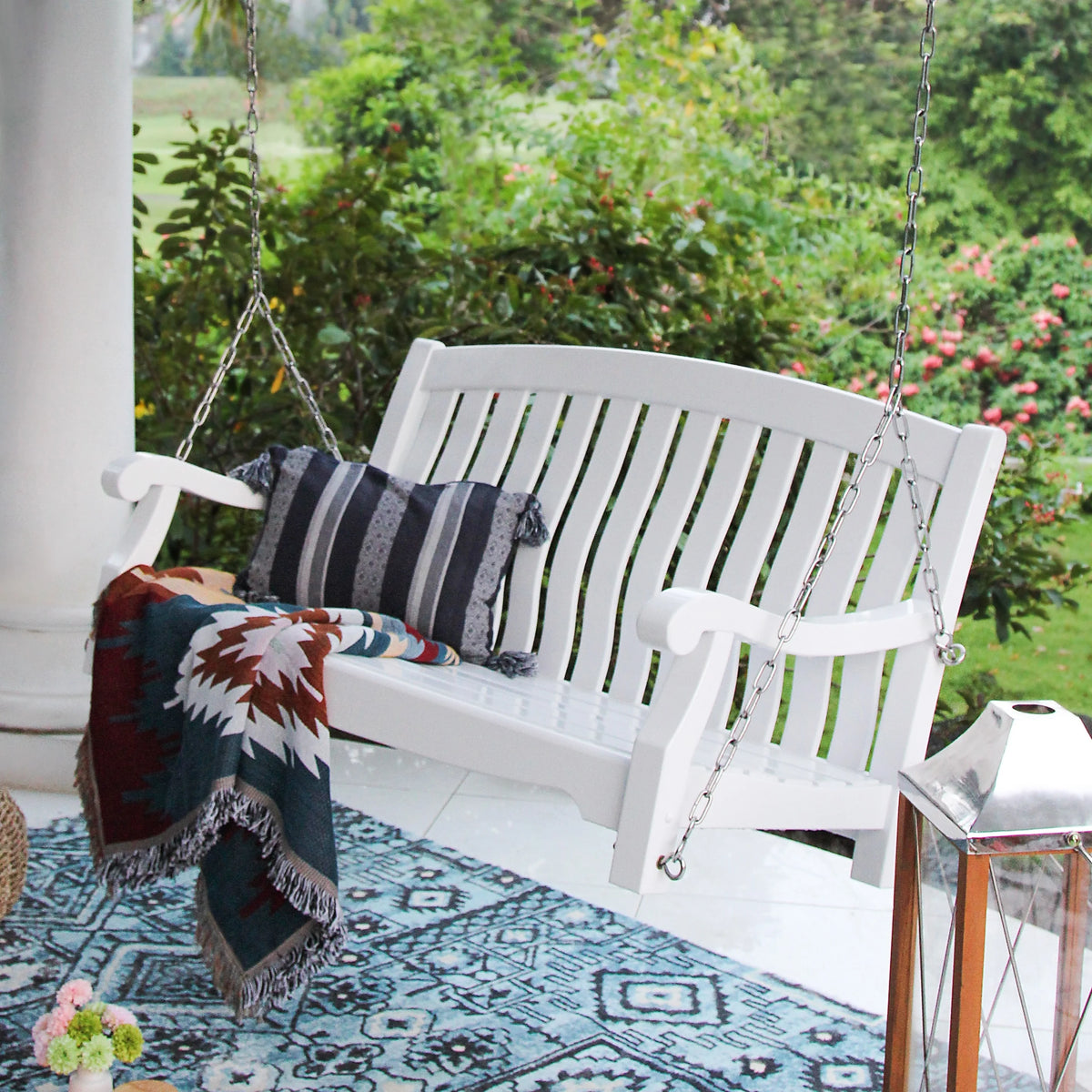 Mahogany Wood Porch Swing A310442