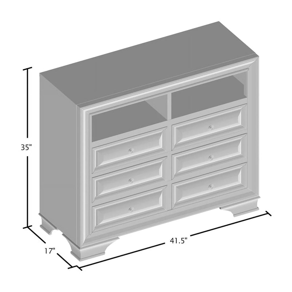 Solid Wood 6-Drawer TV Stand E558270