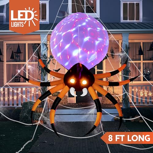 8 FT Inflatable Giant Spider Outdoor Decoration Z648684