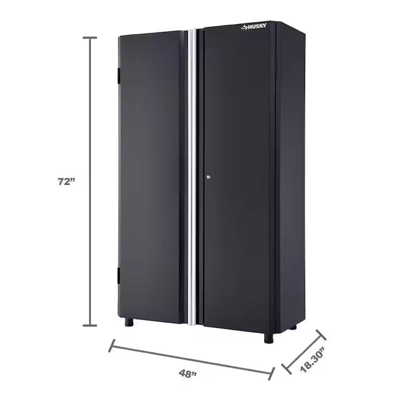 24-Gauge Steel Freestanding Garage Cabinet in Black G923904
