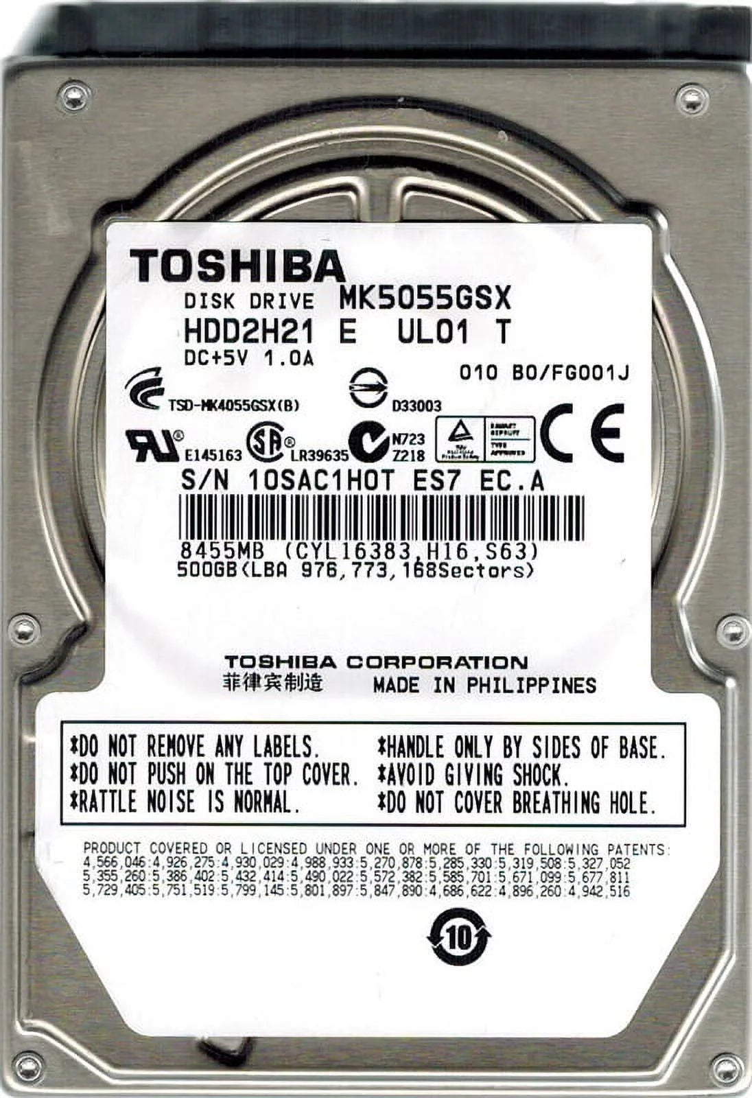 500GB Hard Drive A671