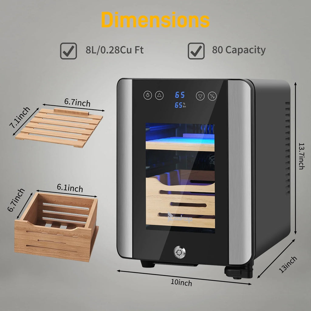 25L Electric Cigar Humidor with Digital Hygrometer E472
