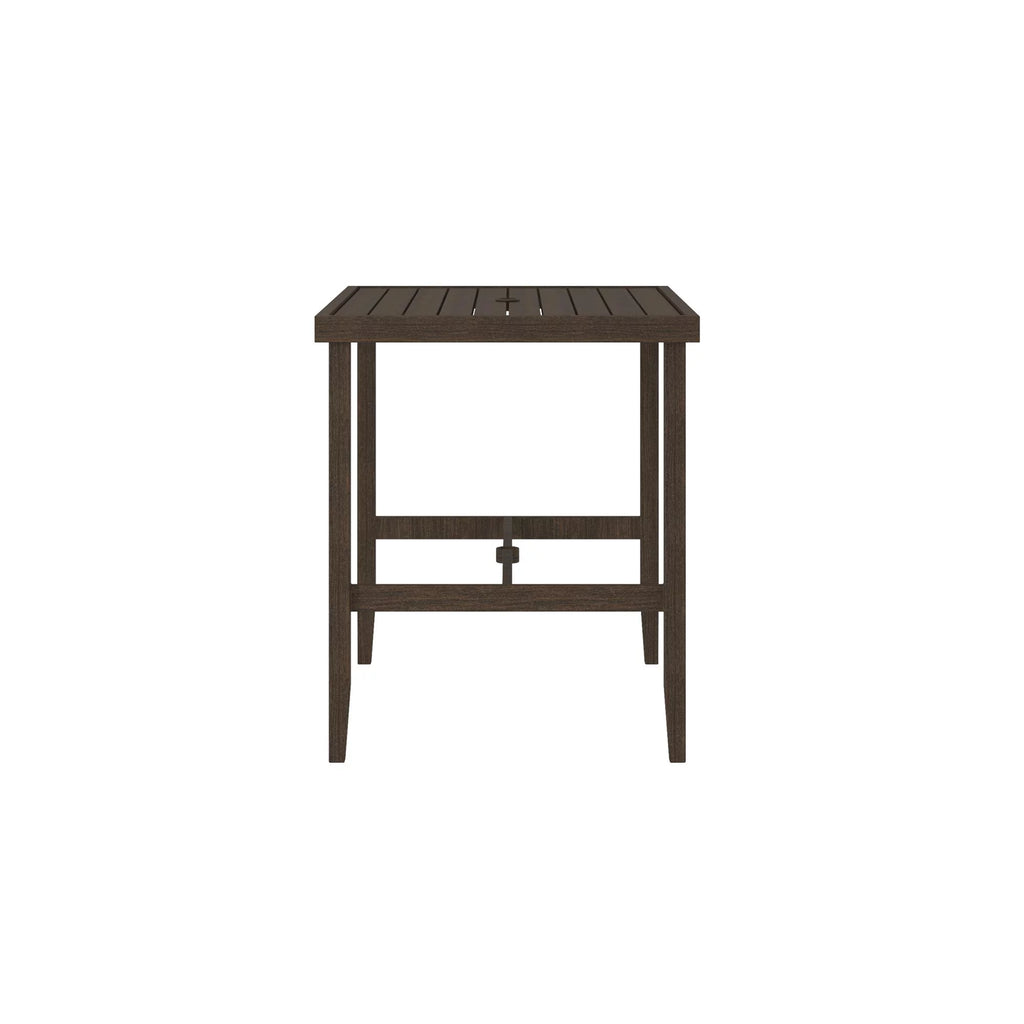 Dark Brown Steel Patio Bar Table D299