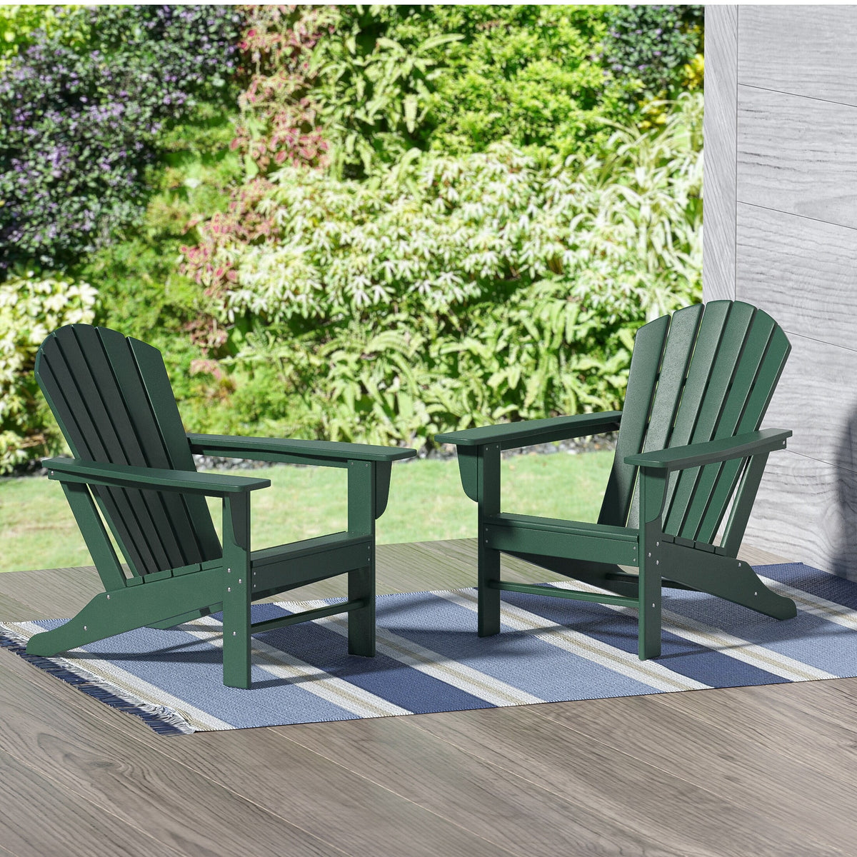 Red All Weather Poly Patio Adirondack Chair Set of 2 V7623