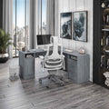 L-Shape Desk with Storage D3679