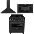 30 in. Gas Range, Range Hood & Microwave Appliance Package N6922
