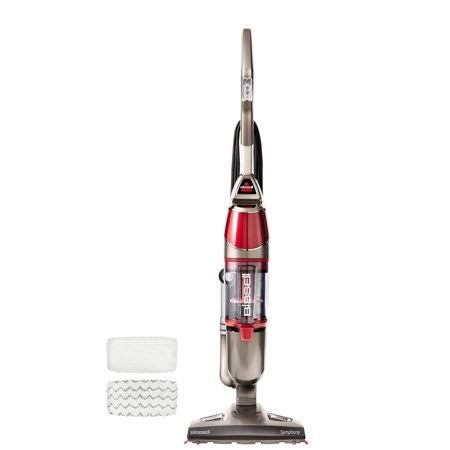 Red Vacuum and Steam Mop with 2 Mop Pads K936