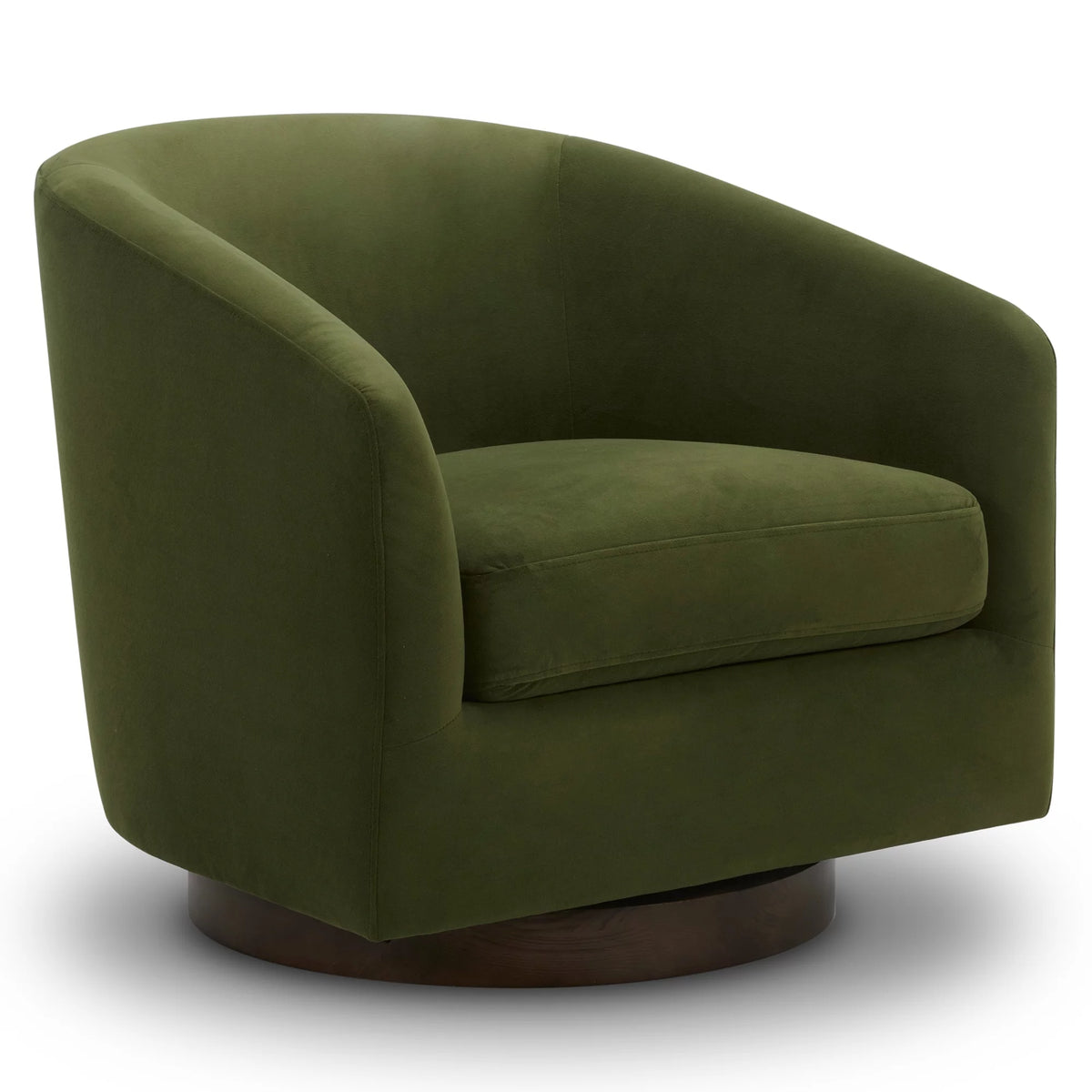 Ivory White Fabric Swivel Accent Chair K841791