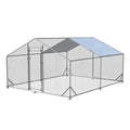 Walk-In Chicken Coop Poultry Cage with Waterproof Cover Y41637