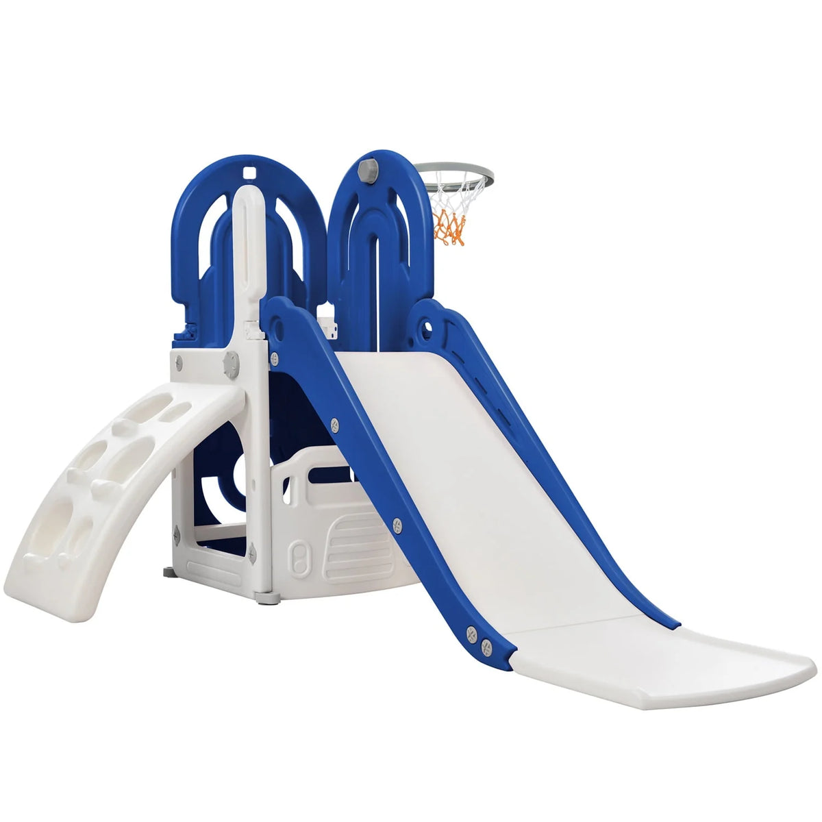 4 in 1 Toddler Climber and Slide Set with Basketball Hoop J412