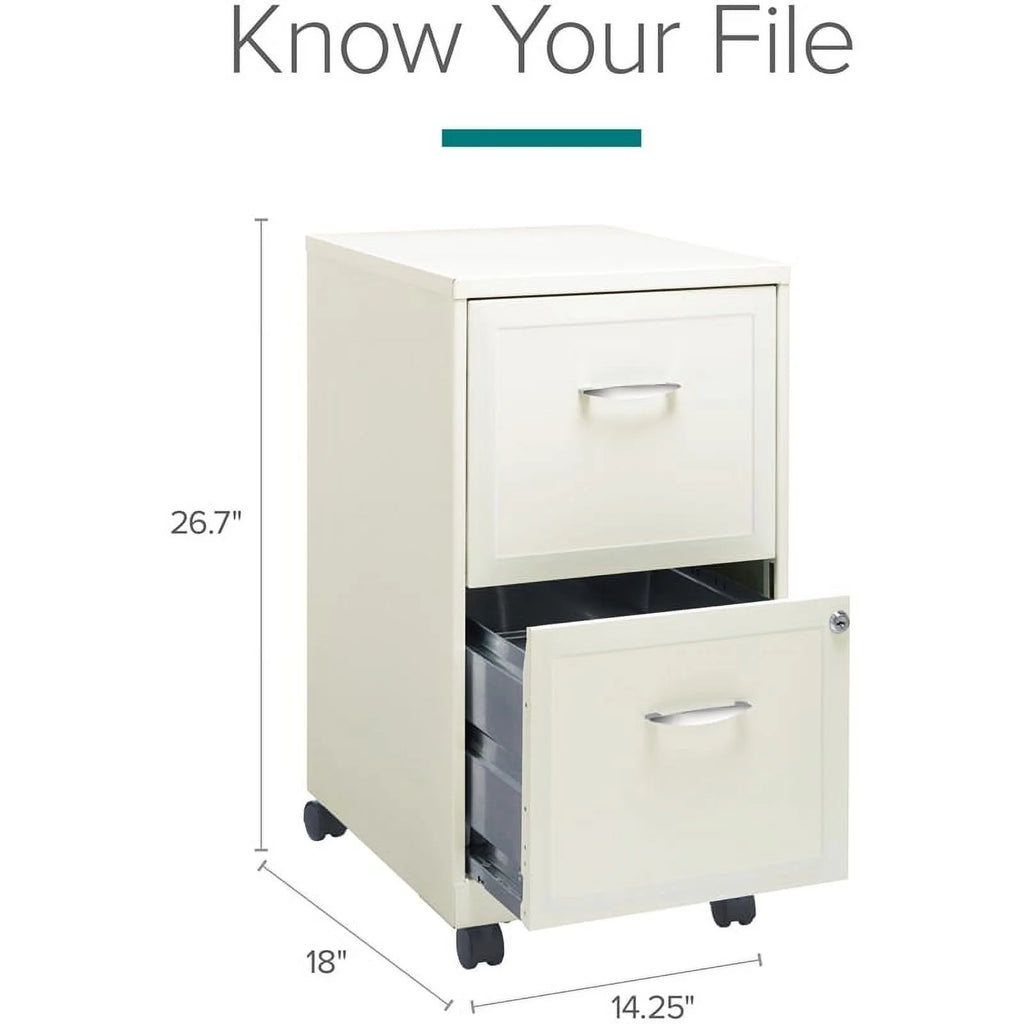 2 Drawer Steel Mobile File Cabinet D4486