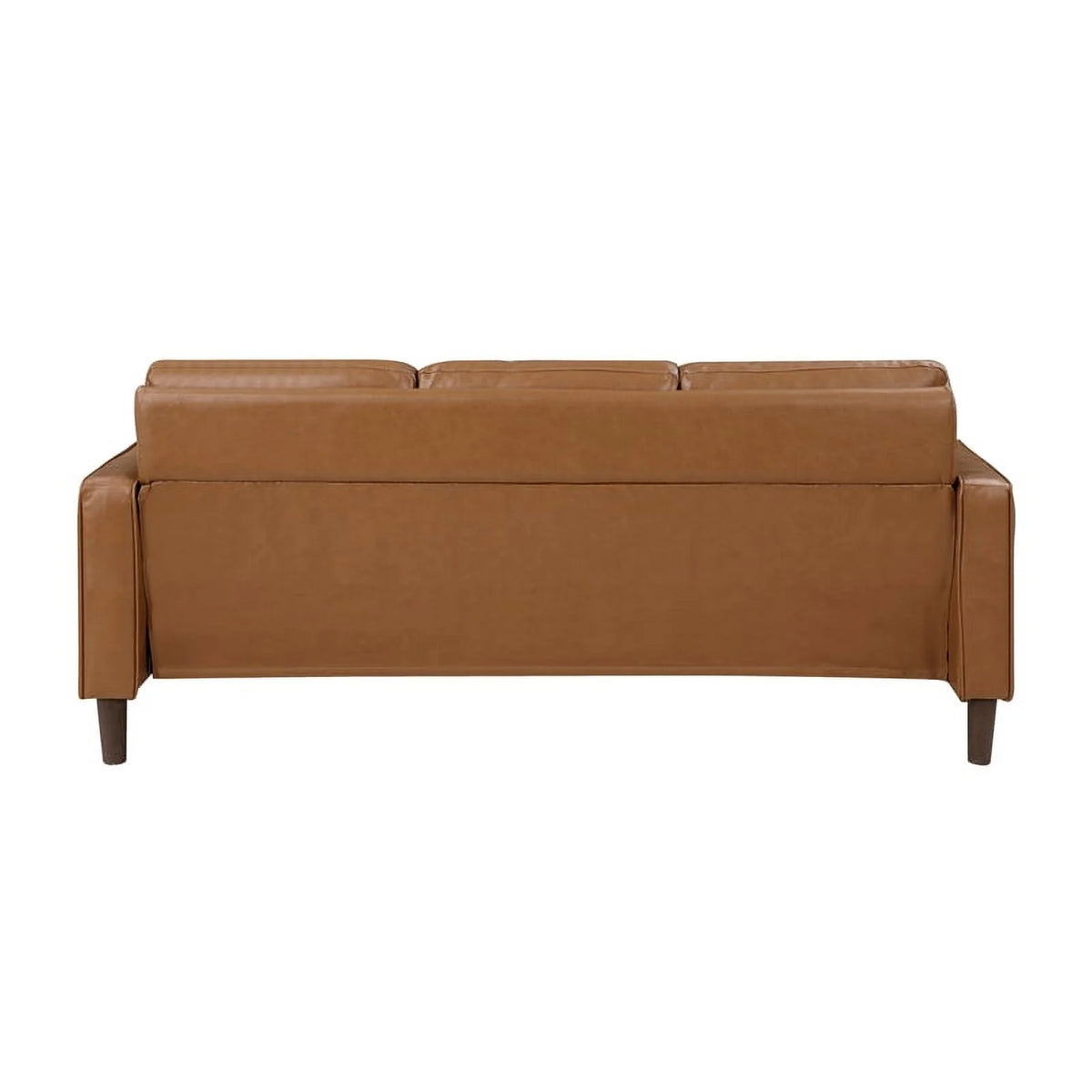 Brown Faux Leather 3 Seater Sofa N65043