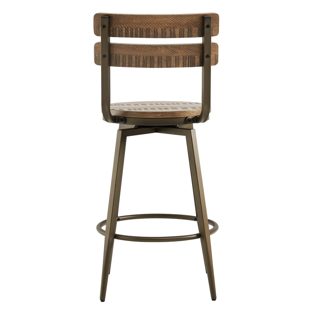26" Swivel Counter Height Bar Stools Set of 3 Wood X542488