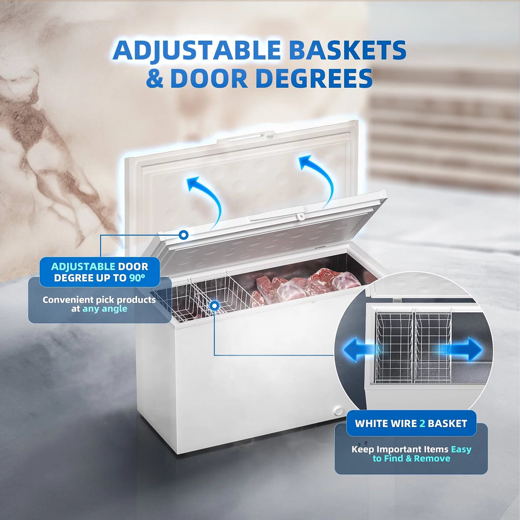 16 Cu.Ft. Chest Freezer with 2 Removable Baskets White G511