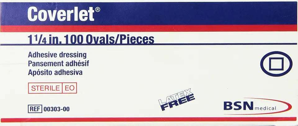 Adhesive Dressing 1 1/4" Oval 100 Count F8048