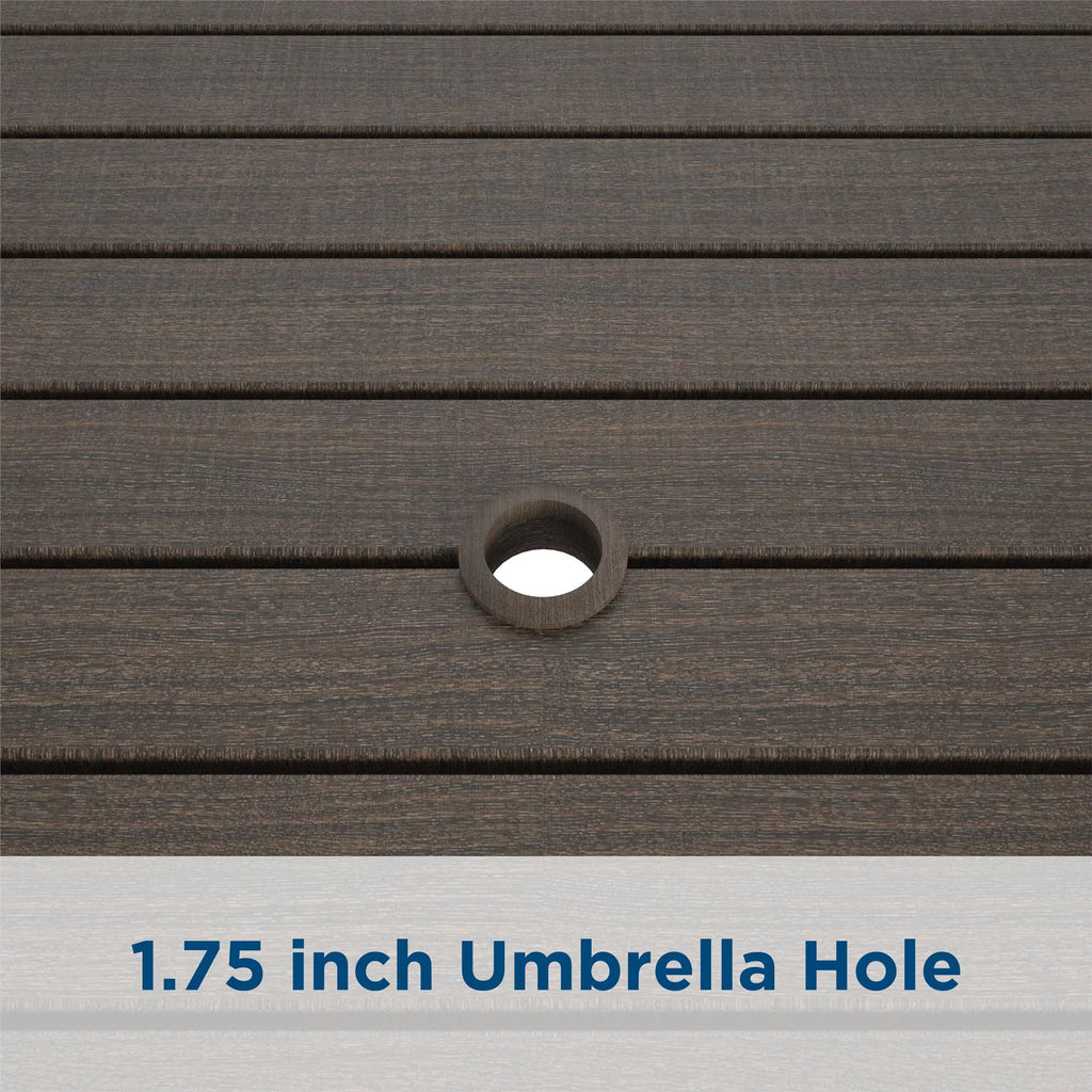 Dark Brown Steel Patio Bar Table D299