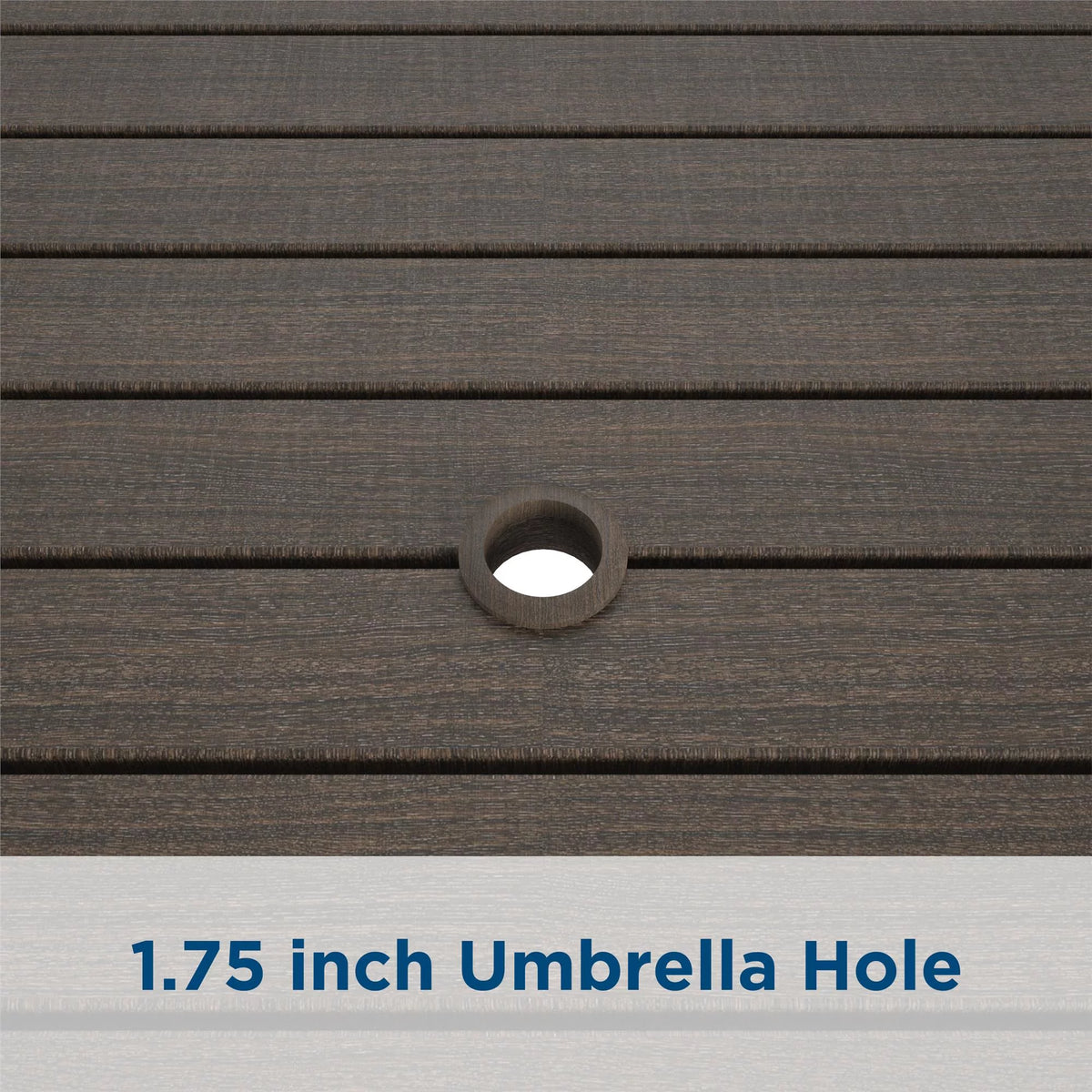 Dark Brown Steel Patio Bar Table D299