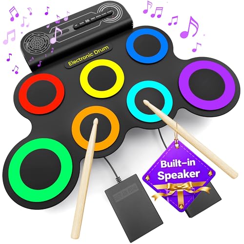 Electric Drum Set with Built-in Speaker and Sticks T38054