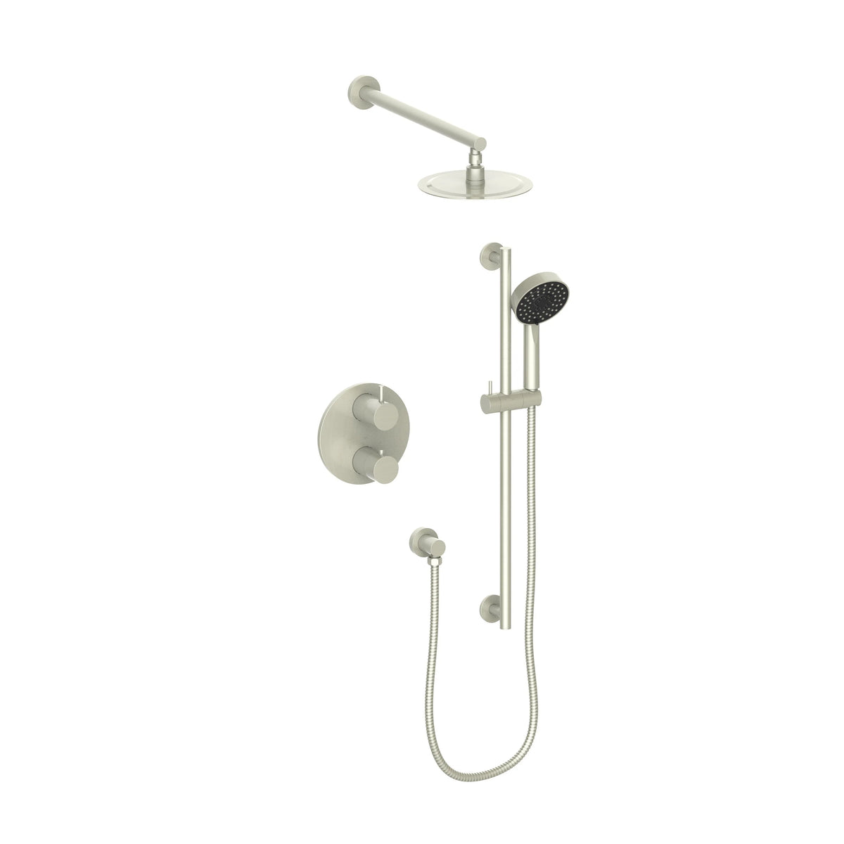 Brushed Nickel Thermostatic Shower System M71363