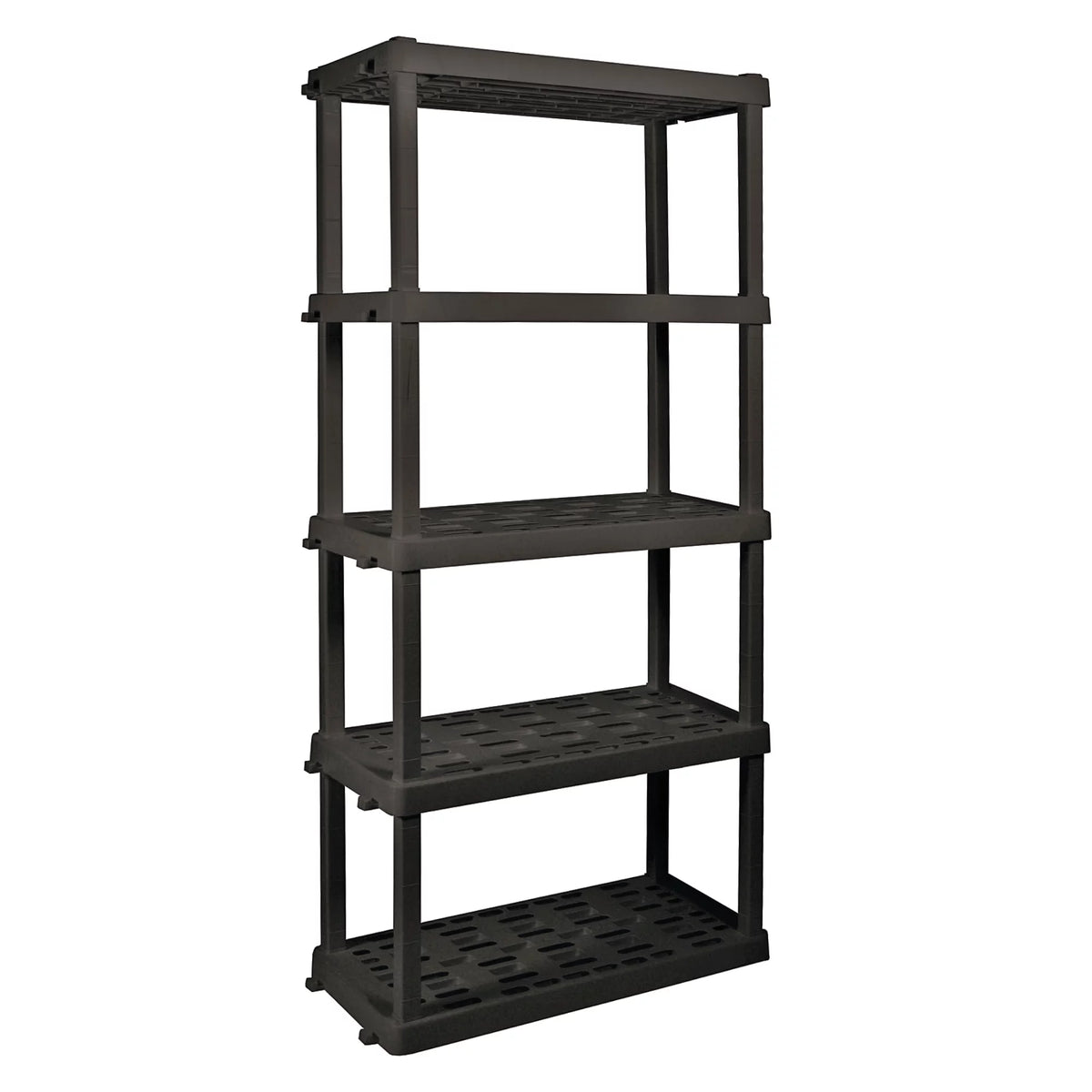 5-Tier Shelving Unit, Black, Pack of 4 I75836