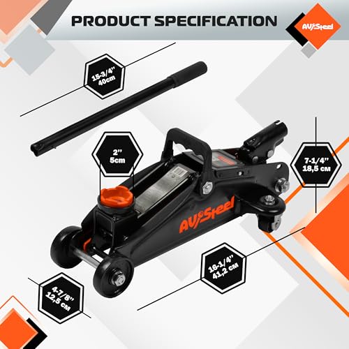1.5 Ton Hydraulic Trolley Jack with Storage Case R1407