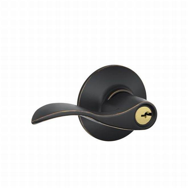 Aged Bronze Left Hand Accent Lever Storeroom Lock H5711